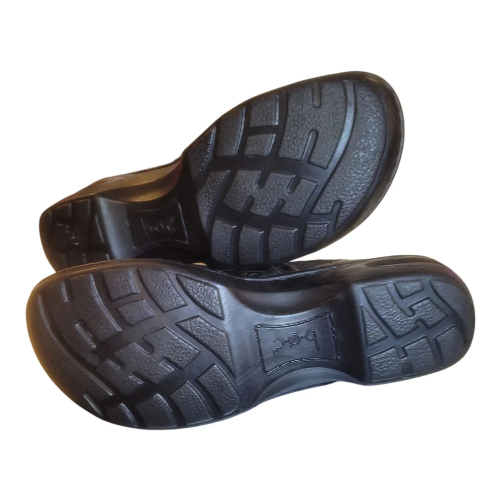 BOC‎ WOMENS CLOGS LEATHER SZ 8.5 M BC3630 BLACK WITH DESIGN - Picture 11 of 13